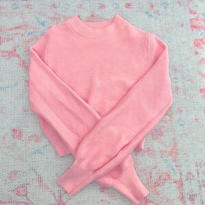 cute cropped pink sweater size s